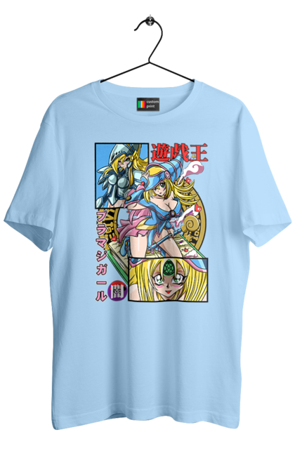 Men's t-shirt with prints Yu Gi Oh! Dark Magician Girl. Anime, black magician, dark magician, dark magician girl, manga, yu gi oh, yugio. 2070702