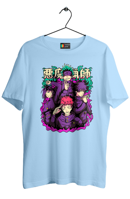 Men's t-shirt with prints Jujutsu Kaisen. Anime, dark fantasy, itadori, jujutsu kaisen, magic battle, manga, mystic, sukuna. 2070702