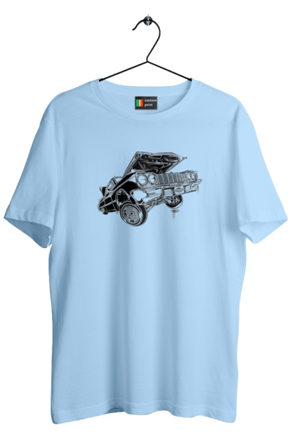 Men`s t-shirt with prints Car. Car, chevrolet, classic, impala, lowrider. 2070702