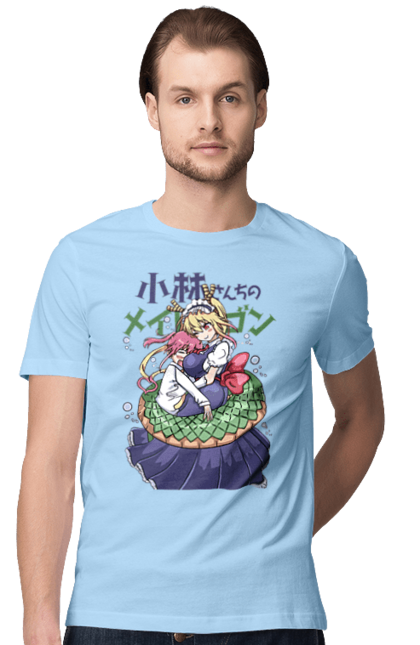 Men's t-shirt with prints Miss Kobayashi's Dragon Maid. Anime, dragon, kobayashi, manga, miss kobayashi, toru kobayashi. 2070702