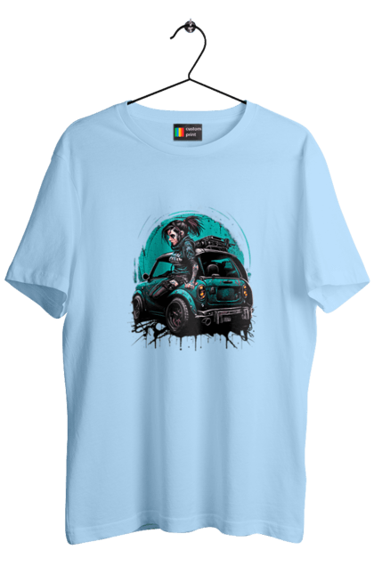 Футболка чоловіча з принтом "Кіберпанк дівчина". Арт, графіка, дівчата, ігри, кіберпанк, малюнок. 2070702