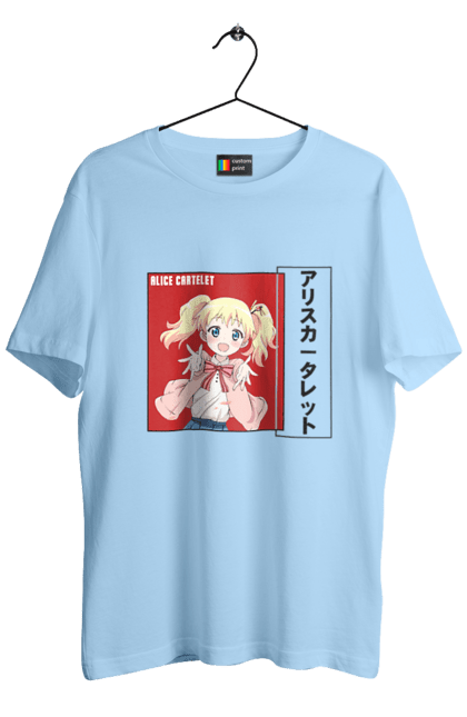 Men's t-shirt with prints Kiniro Mosaic Alice Cartelet. Alice, alice cartelet, anime, gold mosaic, kiniro mosaic, kinmoza, manga. 2070702