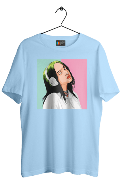 Футболка чоловіча з принтом "Billie Eilish". Активістка, біллі айліш, мизукант, права, співачка, тварини. 2070702