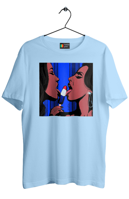 Футболка чоловіча з принтом "Дівчата Лижуть Морозиво". Лізатт, смоктати. 2070702