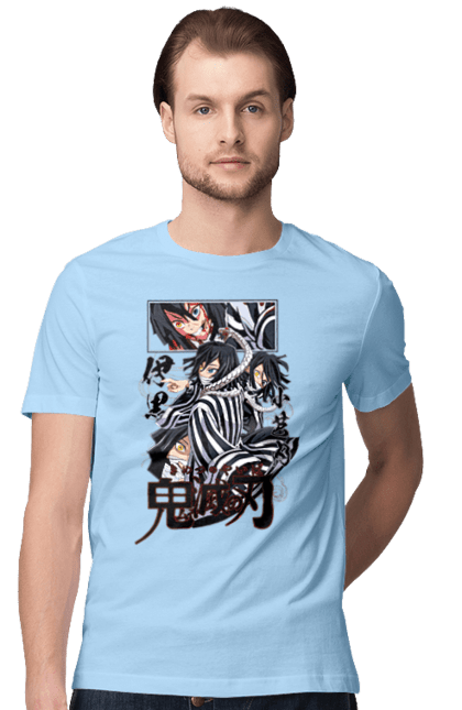 Men's t-shirt with prints Demon Slayer Obanai. Anime, demon slayer, iguro, kimetsu no yaiba, manga, obanai, obanai iguro, serial. 2070702