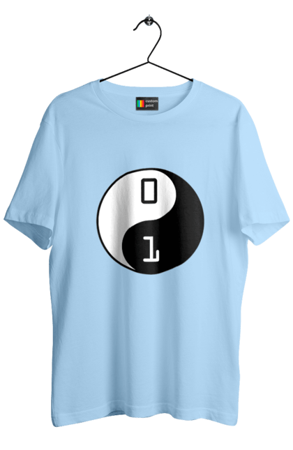 Футболка чоловіча з принтом "Інь Янь". Angular, c, css, html, it, javascript, jquery, php, python, react, svelt, vue, айтишник, айті, гумор, код, кодувати, прогер, програміст, програмісти, ти ж, ти ж програміст, тиж програміст. 2070702