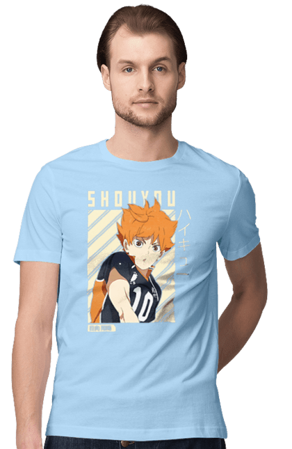 Футболка чоловіча з принтом "Волейбол!! Хіната". Anime, haikyu, hinata, manga, shoyo hinata, аніме, волейбол, манга, хіната, шьо хіната. 2070702