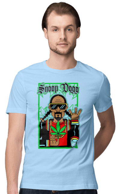 Men's t-shirt with prints Snoop Dogg. Actor, musician, producer, rapper, snoop dogg. 2070702