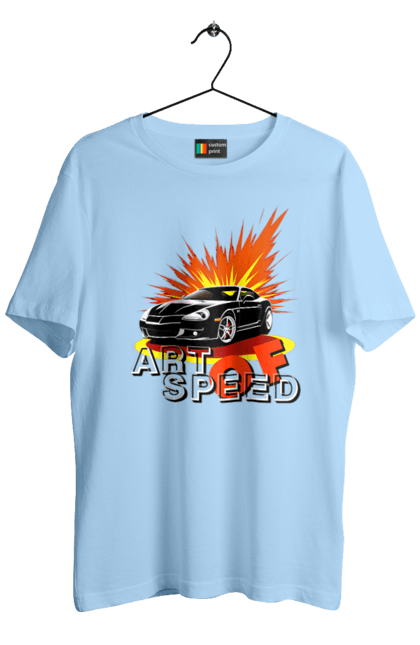 Футболка чоловіча з принтом "Швидкість". Авто, автомобіль, гонка, швидкість. 2070702