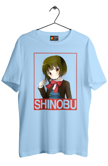 Men's t-shirt with prints Kiniro Mosaic Shinobu Omiya. Anime, gold mosaic, kiniro mosaic, kinmoza, manga, shinobu, shinobu omiya. 2070702