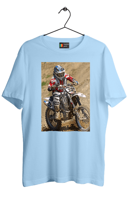 Футболка чоловіча з принтом "МОТОГОНЩИК". Мото, мотогонщик, мотоцикл, спорт, спортсмен. 2070702
