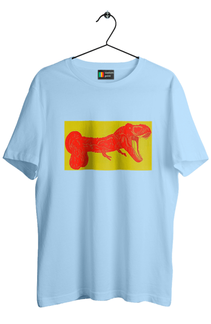 Футболка чоловіча з принтом "Член Динозавр". Динозавр, писюн, член. 2070702