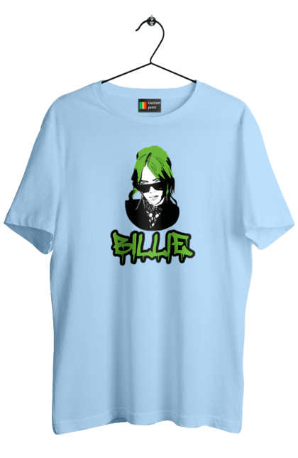 Футболка чоловіча з принтом "Billie Eilish". Активістка, біллі айліш, мизукант, права, співачка, тварини. 2070702