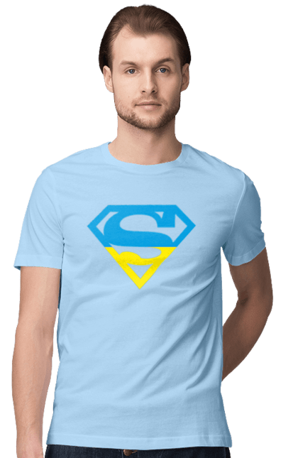 Men`s t-shirt with prints Ukraine super. Super, symbolism, ukraine. 2070702