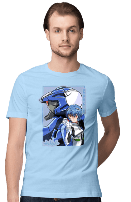 Men's t-shirt with prints Evangelion Rei. Anime, evangelion, eve, kaoru, manga, rei ayanami, shinji. 2070702