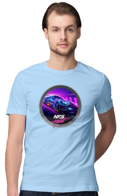 Футболка чоловіча з принтом "Need for speed Heat". Heat, need, need for speed, nfs, speed, unbound, нид, нфс, спид, фор. 2070702