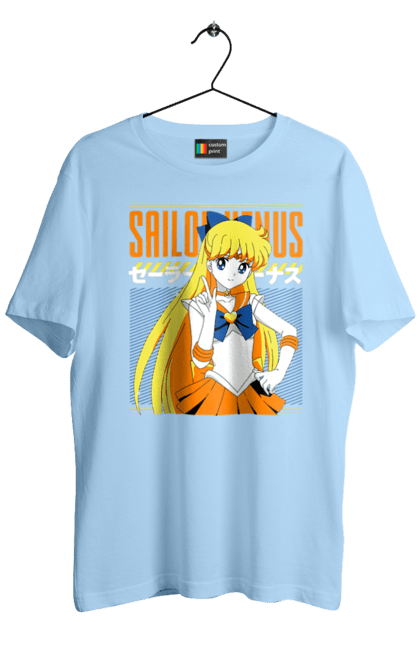 Футболка мужская с принтом Сейлор Венера. Minako aino, sailor moon, sailor venus, аниме, драма, махо-сёдзё, минако айно, сейлор венера, сейлор мун, сериал. 2070702