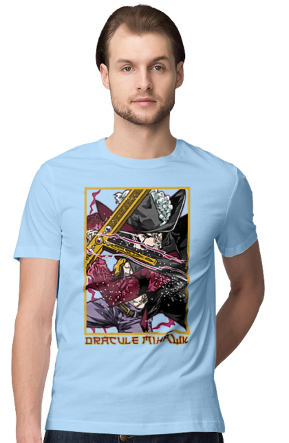 Men's t-shirt with prints One Piece Dracule Mihawk. Anime, dracule mihawk, manga, mihawk, one piece, straw hat pirates. 2070702