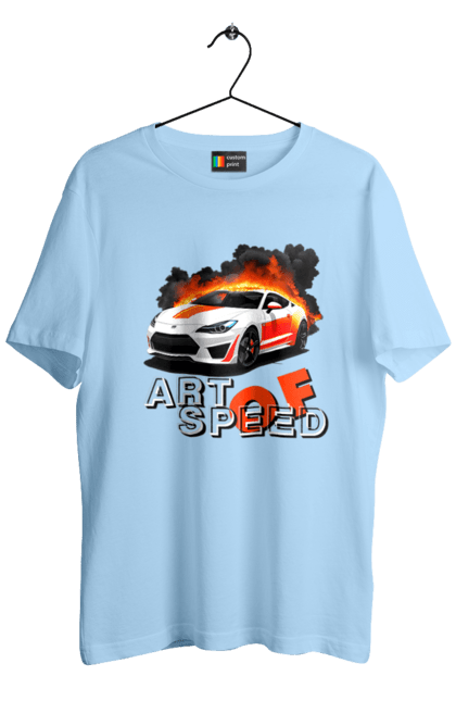 Футболка чоловіча з принтом "Швидкість". Авто, автомобіль, автомобільний, гонка, швидкість. 2070702