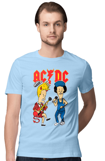 Футболка чоловіча з принтом "AC/DC". Ac dc, acdc, блюз рок, важкий рок, група, музика, рок н ролл, хард рок. 2070702