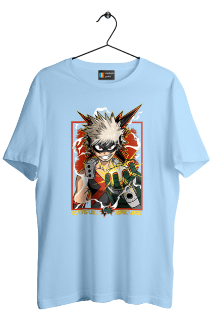 Футболка чоловіча з принтом "Моя академія героїв Бакуго". Bakugo, katsuki, katsuki bakugo, my hero academia, академія юей, аніме, бакуго, кацукі бакуго, манга, моя геройська академія. 2070702