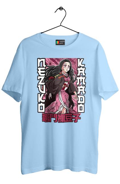 Men's t-shirt with prints Demon Slayer Nezuko. Anime, demon slayer, kimetsu no yaiba, manga, nezuko, serial. 2070702