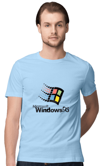 Футболка чоловіча з принтом "Windows98". Angular, c, css, html, it, javascript, jquery, php, python, react, svelt, vue, айтишник, айті, гумор, код, кодувати, прогер, програміст, програмісти, ти ж, ти ж програміст, тиж програміст. 2070702