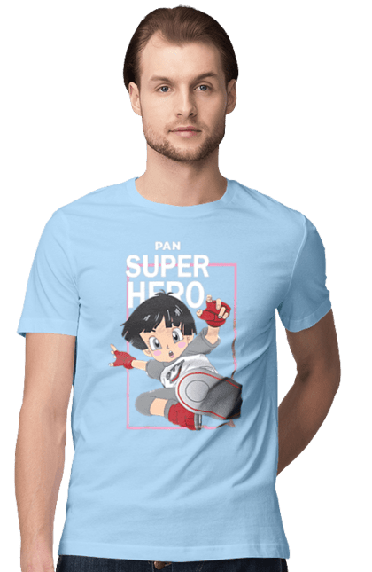 Men's t-shirt with prints Dragon Ball Super Pan. Anime, dragon ball, dragon ball super, dragon ball: super, dragonball super hero, lady, pan. 2070702