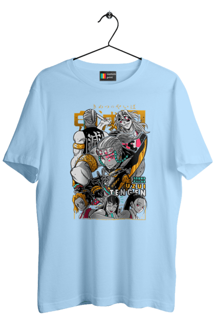 Men's t-shirt with prints Demon Slayer Tengen. Anime, demon slayer, kimetsu no yaiba, manga, serial, tengen, tengen uzui, uzui. 2070702