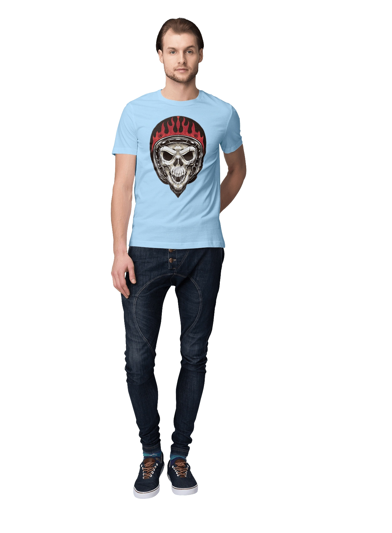 Череп в мотошоломі