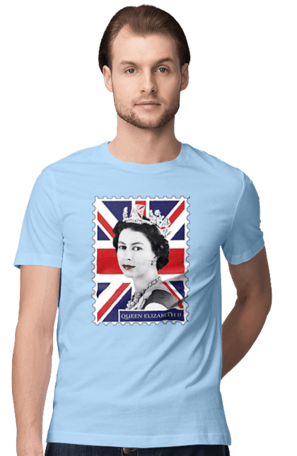 Футболка чоловіча з принтом "Королева Єлизавета II". Britain, british, england, platinum jubilee, queen, queen elizabeth, queen elizabeth ii, rip queen elizabeth, королева єлизавета. 2070702