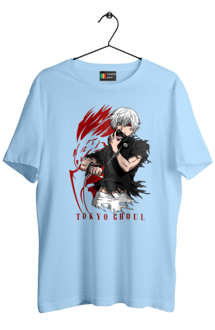 Men's t-shirt with prints Tokyo ghoul. Anime, drama, fiction, horror, kaneki ken, manga, tokyo ghoul. 2070702