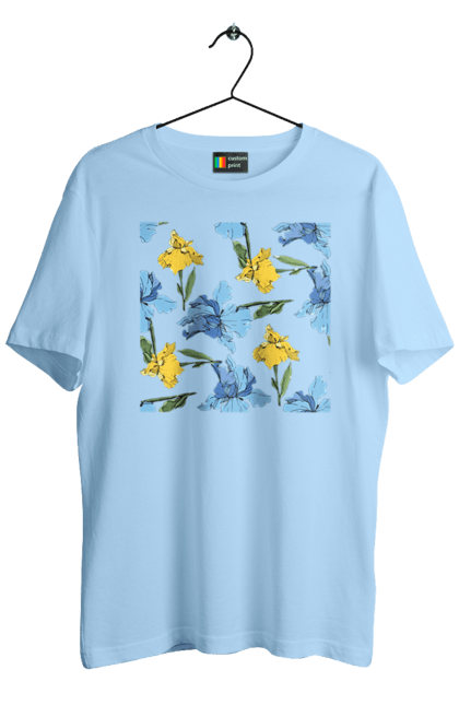 Футболка чоловіча з принтом "Квіти Іриси". 8 березня, andreyanush, весна, весняний подарунок, день матері, день народження, літній подарунок, літо, подарунок дружині, подарунок коханій, подарунок мамі. 2070702