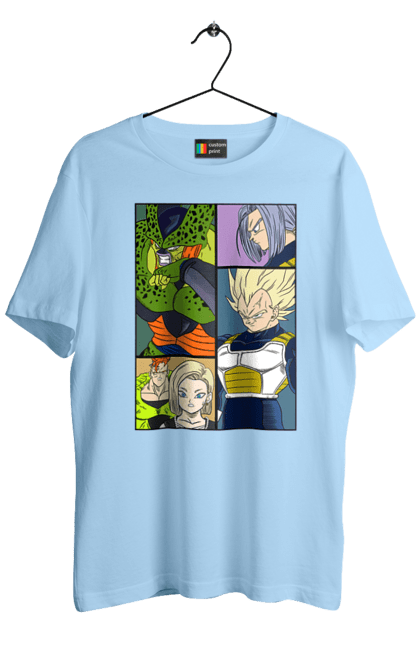 Men's t-shirt with prints Dragon Ball. Anime, dragon ball, goku, manga, tv series, vegeta. 2070702