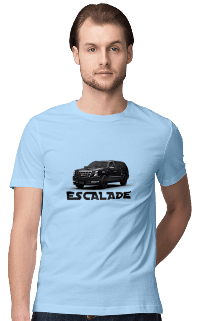 Футболка чоловіча з принтом "Каділак". Автомобіль, бізнес клас, джип, ескалада, каділак, машина, позашляховик. 2070702