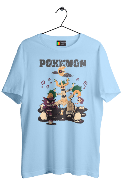 Men's t-shirt with prints Pokemon. Anime, fushigibana, games, gengar, nintendo, pokemon, pokemon go. 2070702