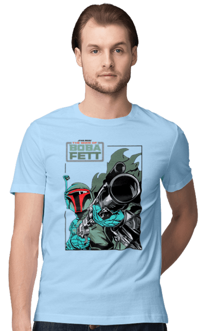 Футболка чоловіча з принтом "Боба Фетт". Boba fett, боба фетт, зоряні війни, клон, мисливець за головами. 2070702