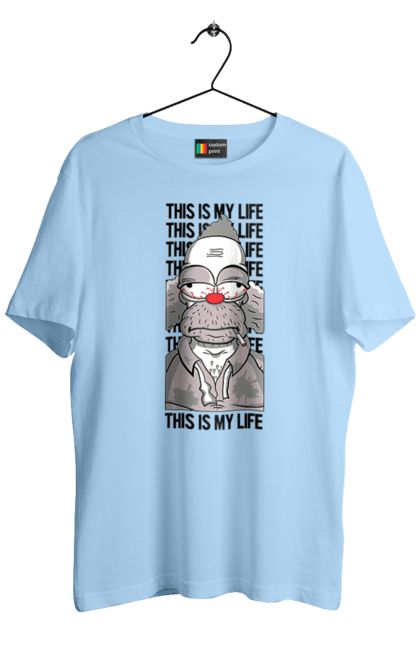 Men's t-shirt with prints The Simpsons Krusty the Clown. Clown, krusty, krusty the clown, simpsons. 2070702