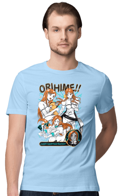 Футболка чоловіча з принтом "Бліч Іноуе Оріхіме". Anime, bleach, manga, orihime inoue, аніме, бліч, іноуе оріхіме, манга. 2070702