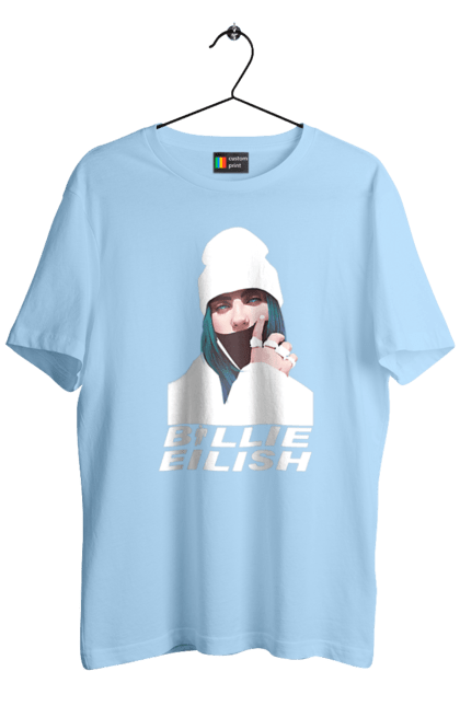 Футболка чоловіча з принтом "Біллі Айліш". Біллі айліш, логотип біллі айліш, принт біллі айліш, співачка біллі айліш. 2070702