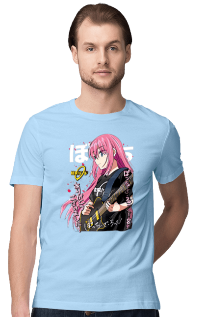 Men's t-shirt with prints Bocchi the Rock! Hitori Gotou. Anime, bocchi the rock, hitori goto, hitori gotou, manga, music, rock. 2070702