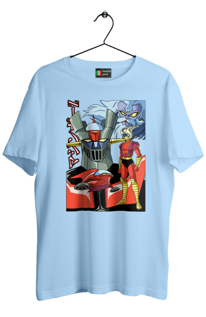 Футболка чоловіча з принтом "Mazinger Z Грендайзер". Goldorak, goldrake, grendizer, mazinger z, mecha, аніме, грендайзер, манга, меха, роботи. 2070702