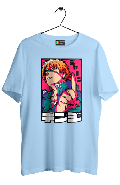 Men's t-shirt with prints Chainsaw Man. Anime, chainsaw man, demon, denji, manga, pochita, shonen. 2070702