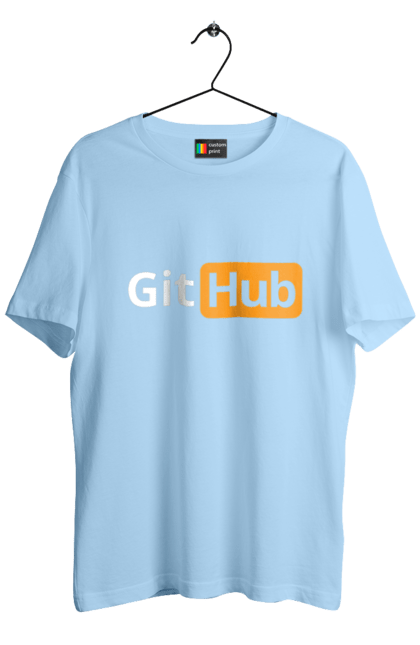Футболка чоловіча з принтом "Гіт Хаб". Айті, айтішник, гіт хаб, для айтішника, для програміста, подарунок айтішнику, подарунок програмісту, програміст, розробник. 2070702