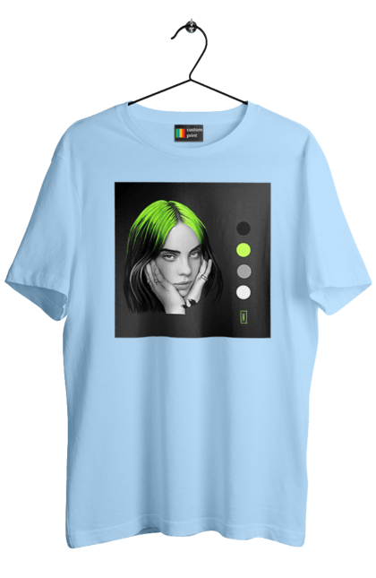 Футболка чоловіча з принтом "Біллі Ейліш". Біллі, біллі ейліш, ейліш. 2070702