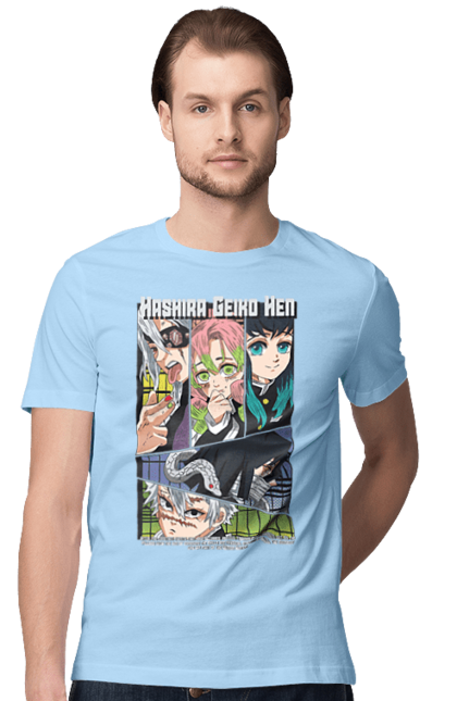 Men's t-shirt with prints Demon Slayer Hashira. Anime, demon slayer, hashira, kimetsu no yaiba, manga. 2070702