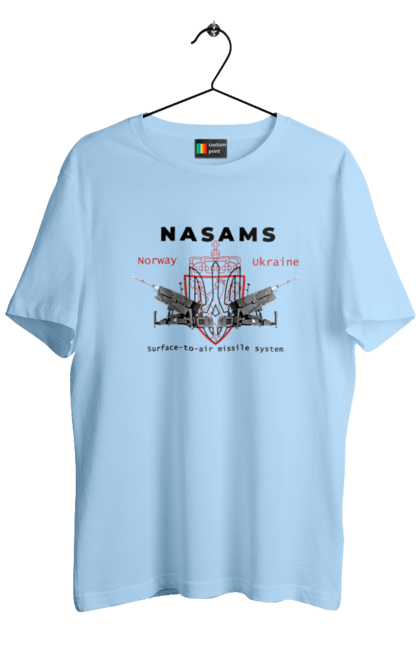 Футболка мужская с принтом NASAMS. Nasams, zuzana, гаубица, два герба, залужный, сюзанно. 2070702