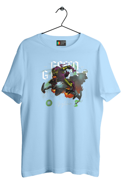 Men's t-shirt with prints Green Goblin. Comic, green goblin, marvel, marvel, spider man, supervillain, villain. 2070702