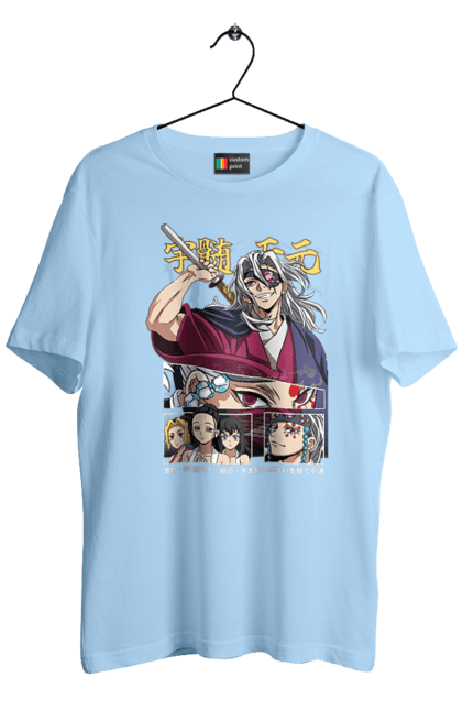 Men's t-shirt with prints Demon Slayer Tengen. Anime, demon slayer, kimetsu no yaiba, manga, serial, tengen, tengen uzui, uzui. 2070702