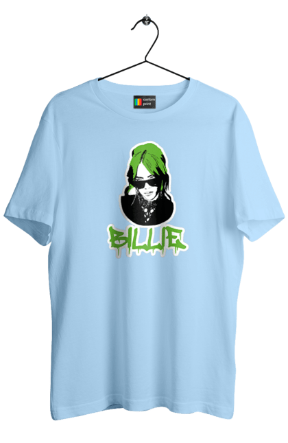 Футболка чоловіча з принтом "Billie Eilish". Активістка, біллі айліш, мизукант, права, співачка, тварини. 2070702